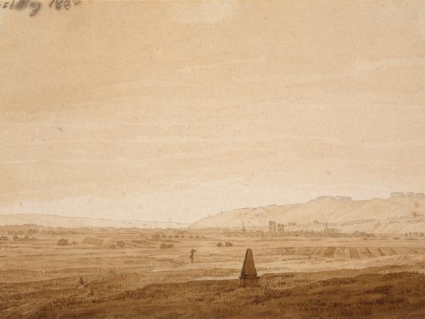 Caspar David Friedrichs „Landschaft mit Obelisk“ (1803) gehörte zu Grete Rings Sammlung.