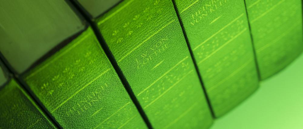 Alte Bücher mit grünem Einband oder Buchschnitt werden auf das giftige Arsen geprüft. Immer mehr Universitäten und Universitätsbibliotheken sperren einen Teil ihres Bücherbestandes aus dem 19. Jahrhundert. So zum Beispiel die Unis in Bielefeld, Siegen, Düsseldorf, aber auch in Kaiserslautern und Saarbrücken. 
