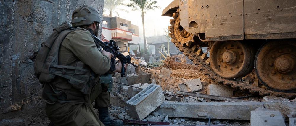 Israelischer Soldat im Gazastreifen