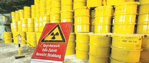In rund 500 Metern Tiefe lagern im Endlager in Morsleben (Bördekreis) Fässer mit Atommüll, aufgenommen 21.10.2009.