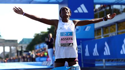 Tigist Assefa lief einen famosen Marathon am Sonntag. 