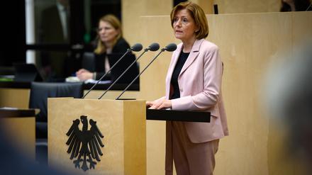 Malu Dreyer (SPD), Ministerpräsidentin von Rheinland-Pfalz, spricht in der 1041. Plenarsitzung vom Deutschen Bundesrat. 