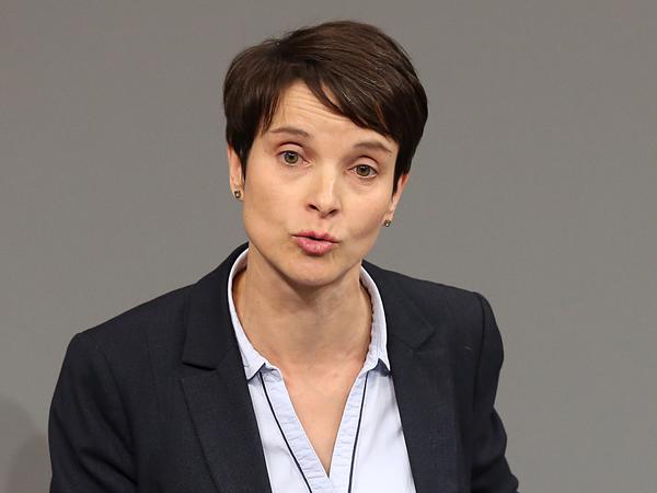 Die frühere AfD-Chefin Frauke Petry während einer Sitzung im Deutschen Bundestag, dem sie mittlerweile nicht mehr angehört.