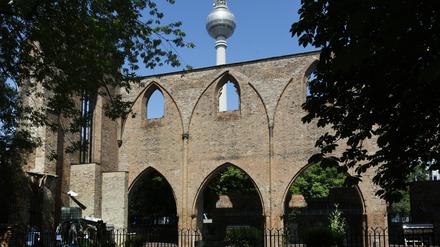 Nur die Kirchenruine ist vom ehemaligen Berlinischen Gymnasium zum Grauen Kloster erhalten geblieben.