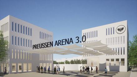 Der Eingang zum neuen Stadion an der Malteserstraße könnte so aussehen.