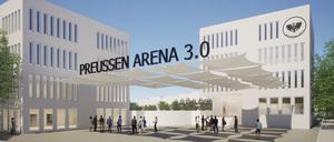 Der Eingang zum neuen Stadion an der Malteserstraße könnte so aussehen.