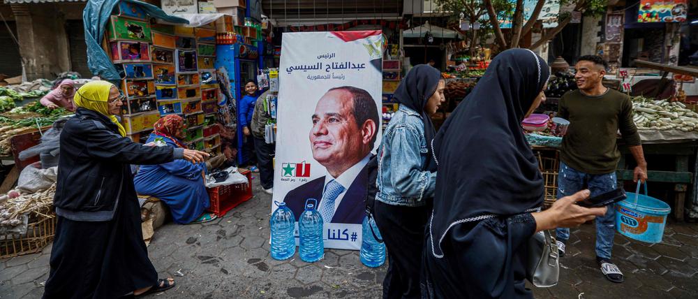 Wahlplakat in Kairo 