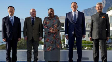 Die Außenminister der BRICS-Staaten beim Vorbereitungstreffen im Juni in Südafrika.
