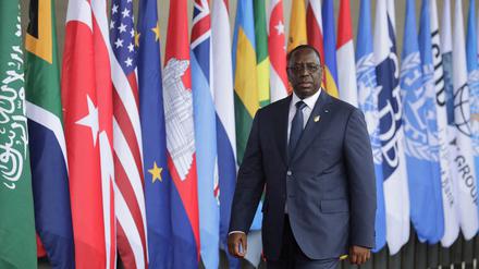 Der senegalische Präsident Macky Sall beim G20-Gipfel in Bali. Er hat derzeit den rotierenden Vorsitz der Afrikanischen Union inne.