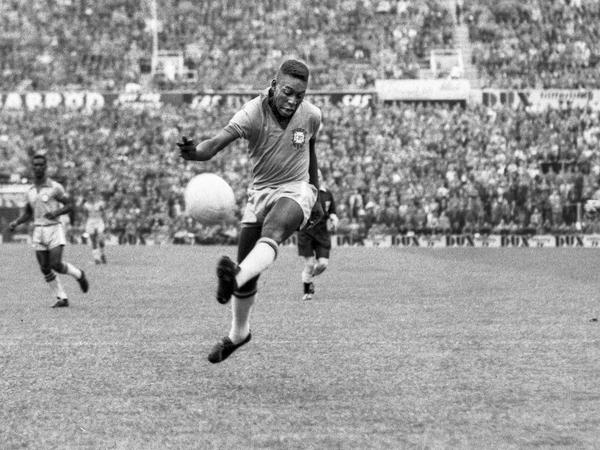 Pelé bei der Weltmeisterschaft 1958 in Schweden