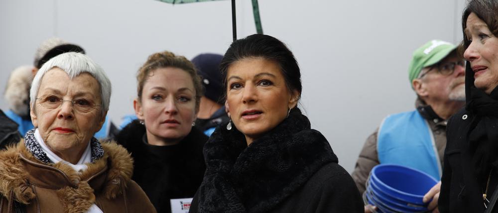 Sahra Wagenknecht bei der Friedensdemonstration in Berlin.