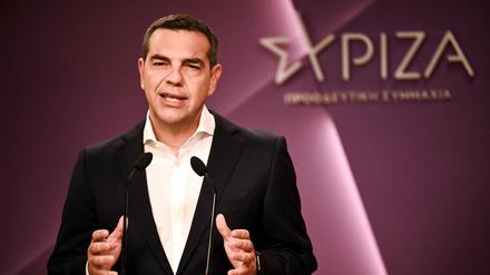 Alexis Tsipras, Chef der linken Partei Syriza.