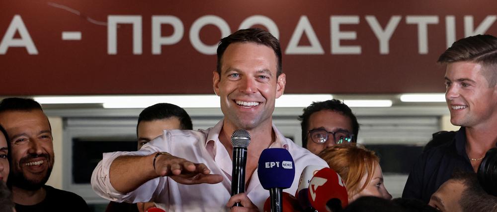 Der neu gewählte Vorsitzende der linken Syriza-Partei, Stefanos Kasselakis.