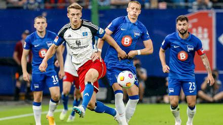Hertha BSC und der Hamburger SV lieferten sich ein intensives Duell.