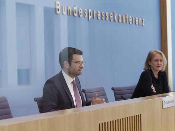 Justizminister Marco Buschmann und Familienministerin Lisa Paus.
