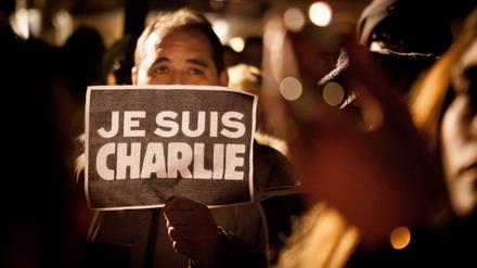 „Je Suis Charlie“ - Gedenken an die Opfer.