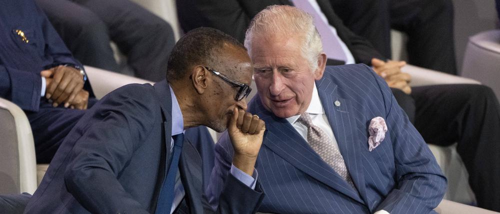 Charles und Präsident Paul Kagame.
