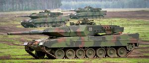 Kampfpanzer Leopard 2 A5 bei einer Lehr- und Gefechtsvorführung