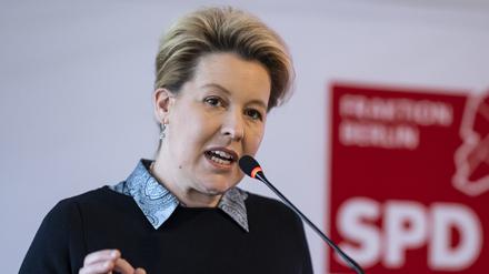 Franziska Giffey (SPD), Regierende Bürgermeisterin von Berlin und Spitzenkandidatin für die Wahl zum Berliner Abgeordnetenhaus.