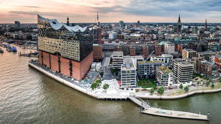 Hamburg, Hafen City, Panorama, Elbe