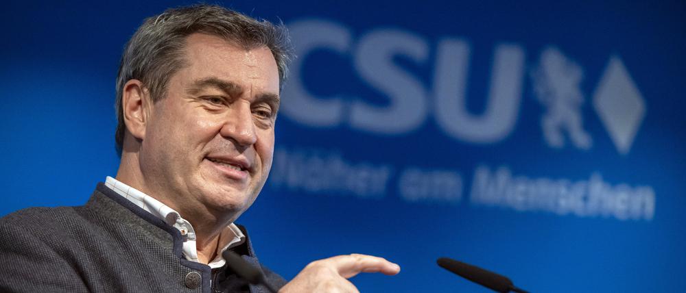 Markus Söder (CSU), Ministerpräsident von Bayern und Parteivorsitzender.