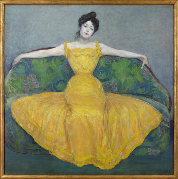 Max Kurzweils „Dame in Gelb“.