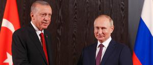 Erdogan will „in naher Zukunft“ Putin in Russland treffen (Archivbild).