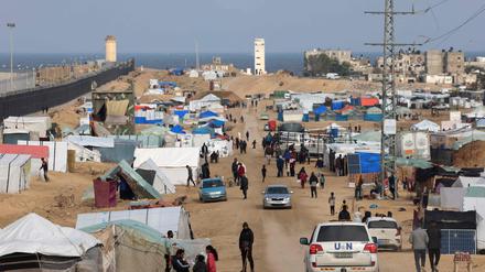Flüchtlingslager nahe der Grenze zwischen Gaza und Ägypten.