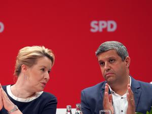 Franziska Giffey und Raed Saleh (beide SPD),