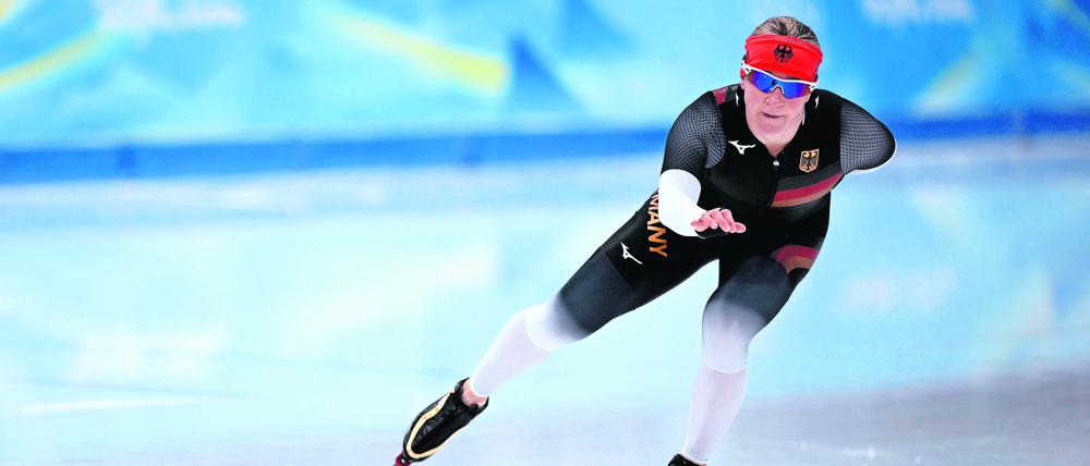 Claudia Pechstein trat im Februar zum achten Mal bei den Olympischen Spielen an.