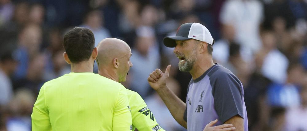 Liverpools Trainer Jürgen Klopp (Rechts) forderte nach der eklatanten Fehlentscheidung gegen Tottenham sogar ein Wiederholungsspiel.