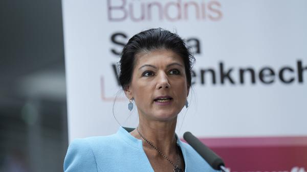 Parteivorsitzende, Sahra Wagenknecht, in Berlin