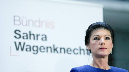 Pressekonferenz, Bündnis Sahra Wagenknecht.