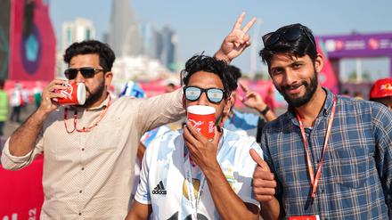 Fußballfans in Doha