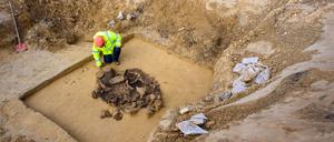 Bei Ausgrabungen lernen wir die Geschichten der Menschen aus längst vergangener Zeit kennen: Wie hier in Sachsen-Anhalt, wo 5000 Jahre alte Tierknochen in einer Opfergrube gefunden wurden.