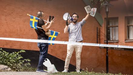 „Schweden, wach auf“, rief der 36 Jahre alte Veranstalter Salwan M. am Mittwoch 