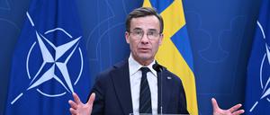 Schwedens Regierungschef Ulf Kristersson ist auf die Stimmen der rechten Schwedendemokraten im Parlament angewiesen.