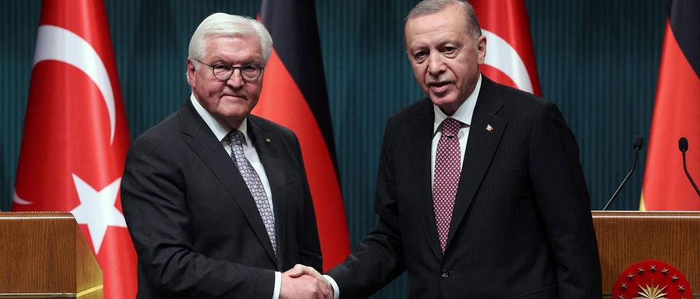 Hoher Besuch aus Berlin: Bundespräsident Frank-Walter Steinmeier in Ankara.