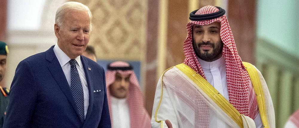 Der saudische Kronprinz bin Salman und US-Präsident Biden.