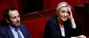 Marine Le Pen und ihr Vize Sebastien Chenu.
