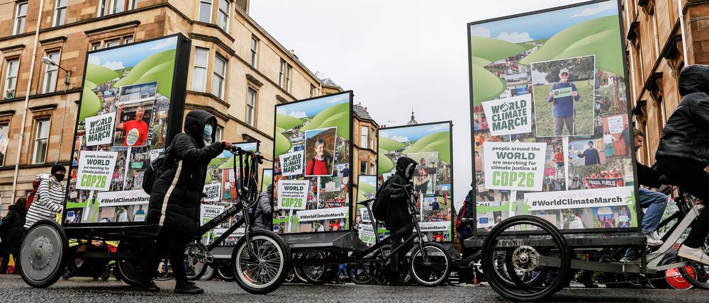 Auch NGOs beteiligten sich am Protest während der COP26 in Glasgow 2021 (Symbolbild).