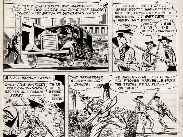 Der erste Held. Eine "Superman"-Geschichte von William Woolfolk (Text) und Wayne Boring (Zeichnung) von 1955.
