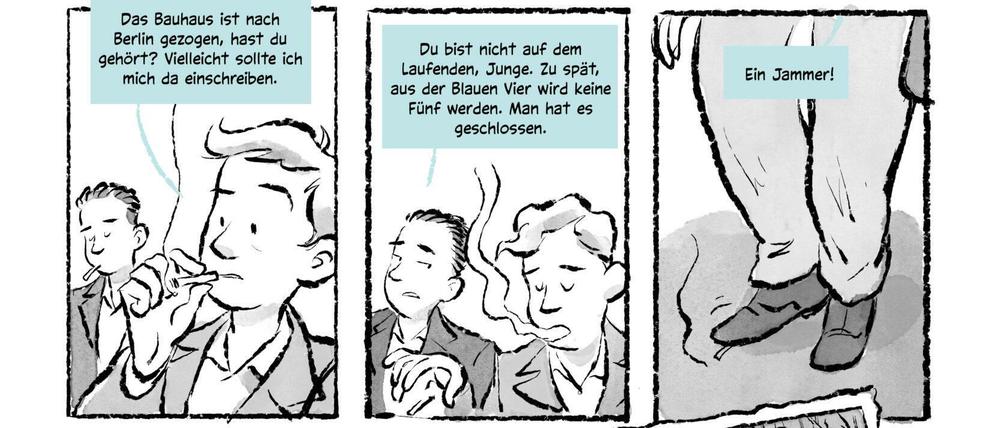 Unermesslicher Verlust: Eine Szene aus Tobi Dahmens Comic über Frank Wolff und Alfred Löwe.