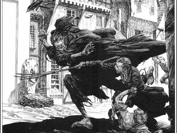 Moderner Klassiker: Eine von Wrightsons Illustrationen zu Mary Shelleys „Frankenstein“.