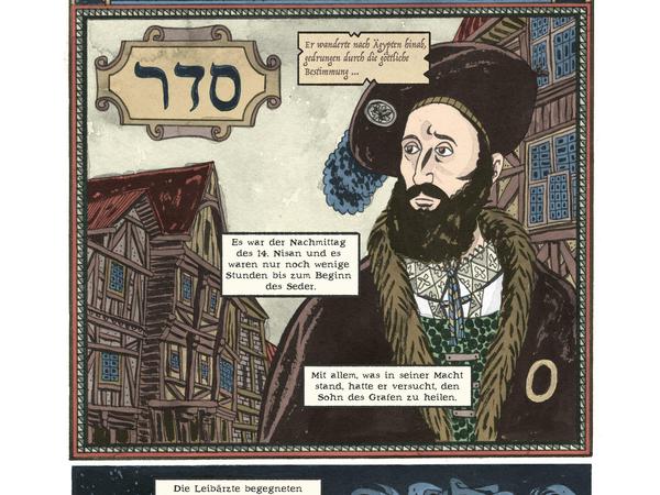 Simon Schwartz zeichnet in seinem Comic die Geschichte eines Arztes im 15. Jahrhundert nach.