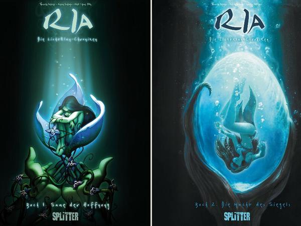 Vor allem zeichnerisch beeindruckend: Die Cover der bisher erschienenen "Ria"-Bände.