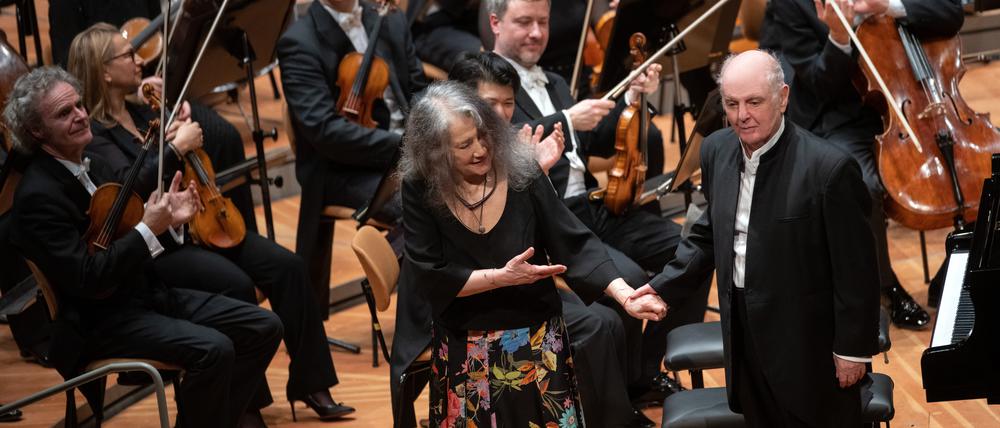 Martha Argerich und Daniel Barenboim in der Philharmonie.