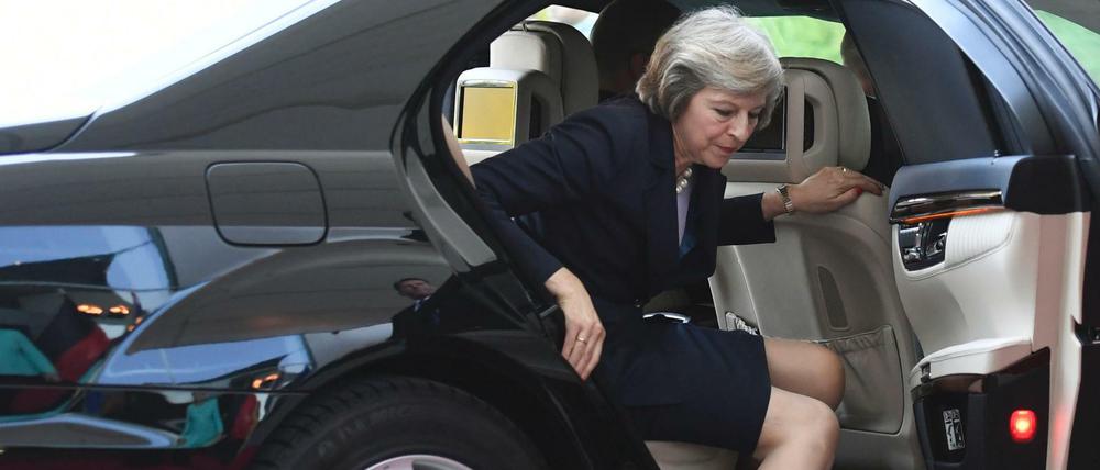 Die britische Premierministerin Theresa May am Mittwoch bei ihrer Ankunft in Berlin.