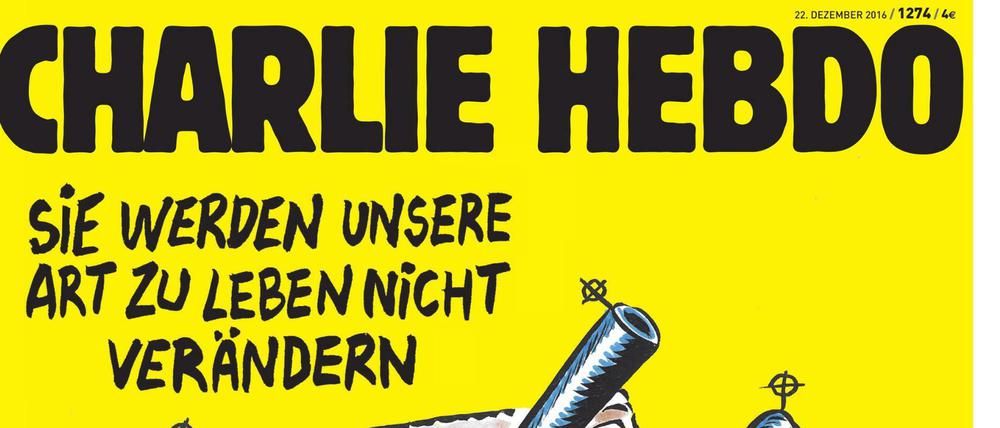 Titelausgabe der aktuellen deutschen Ausgabe des französischen Satiremagzins "Charlie Hebdo"