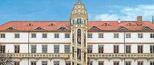 Die Festsäle von Schloss Hartenfels mit dem Großen Wendelstein, dem prächtigen Treppenhaus. 